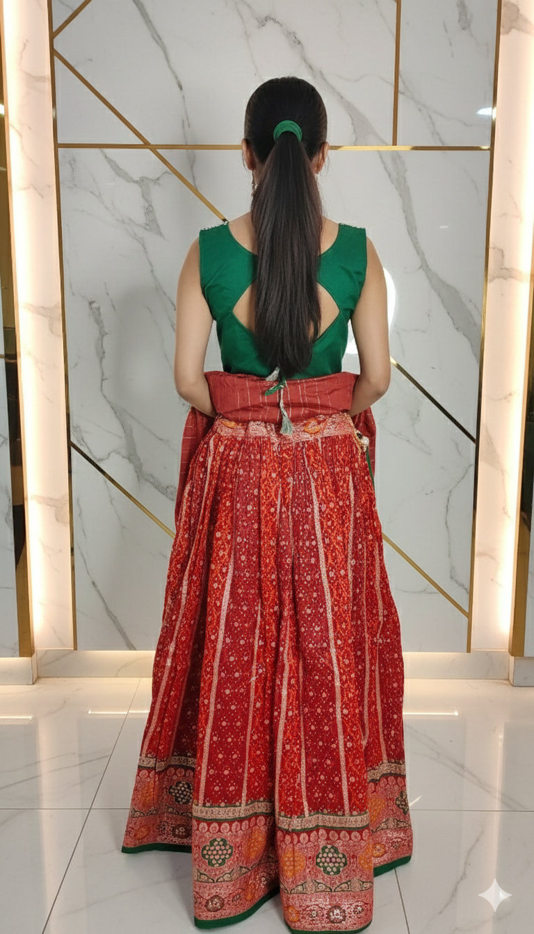 Designer party wear lehenga choli Jaipuri style 