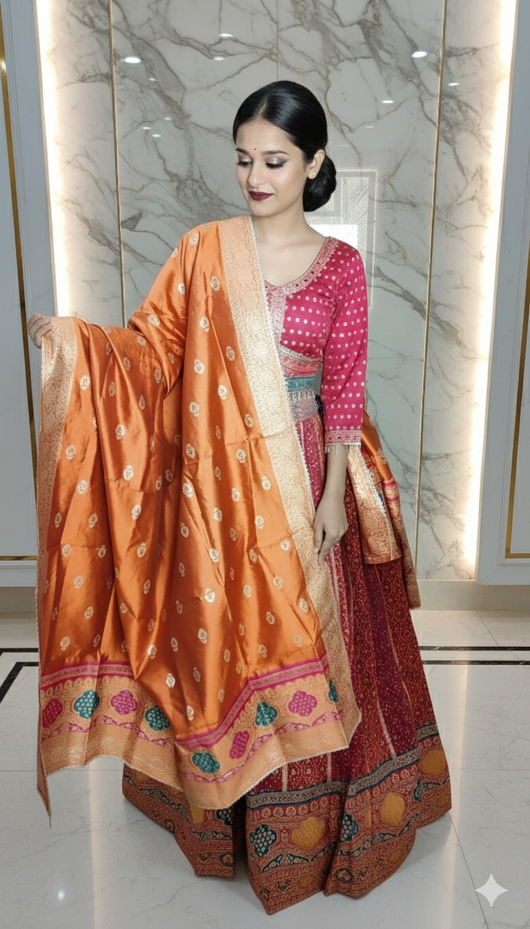 Designer party wear lehenga choli Jaipuri style 