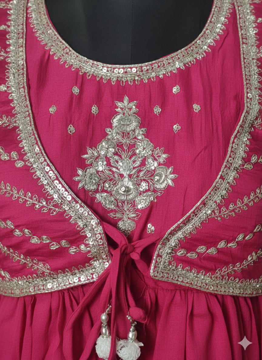 Stylish party wear anarkali suit 