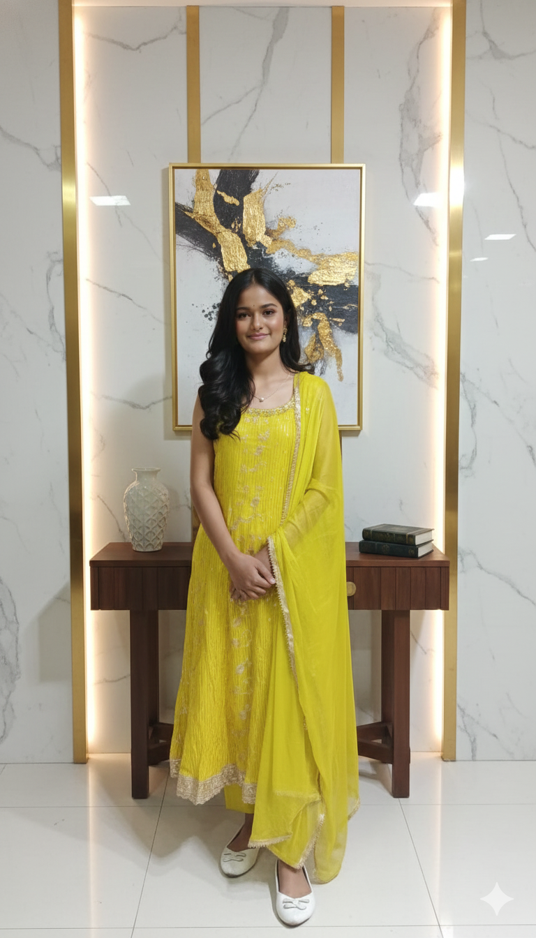 Designer party wear frock suit 