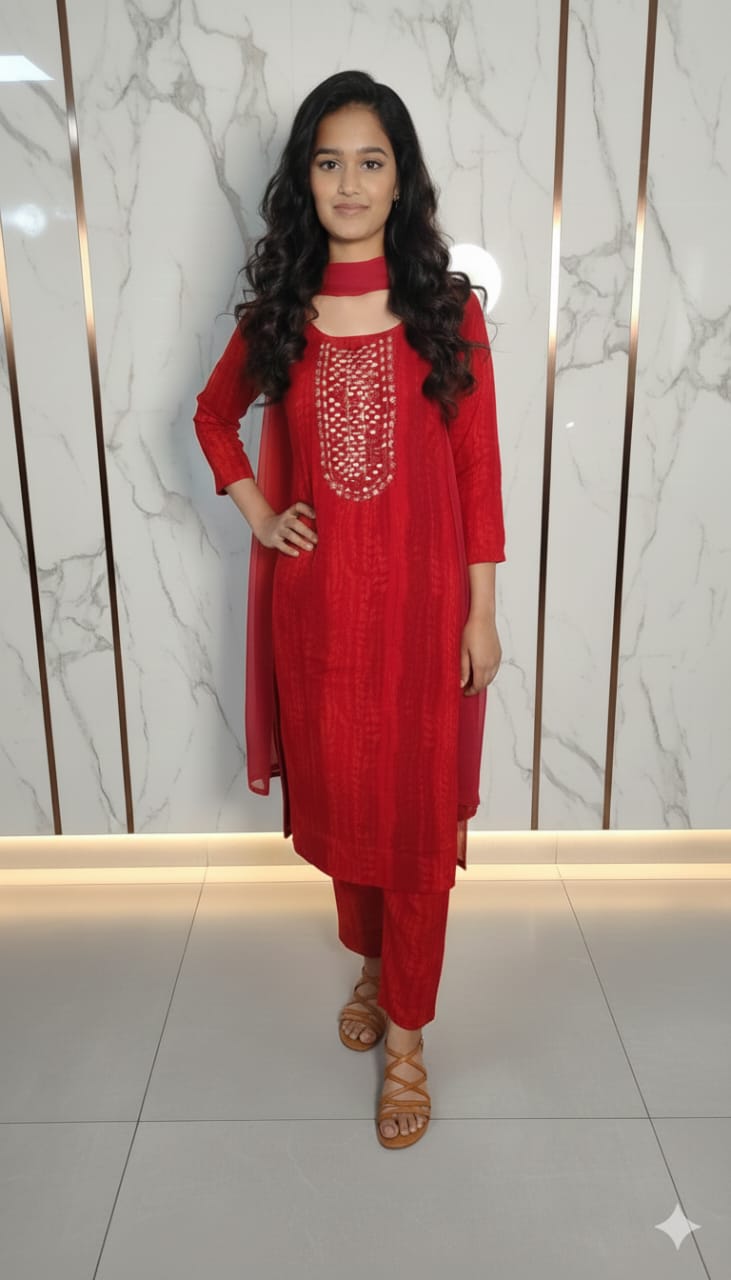 Neck mirror work design