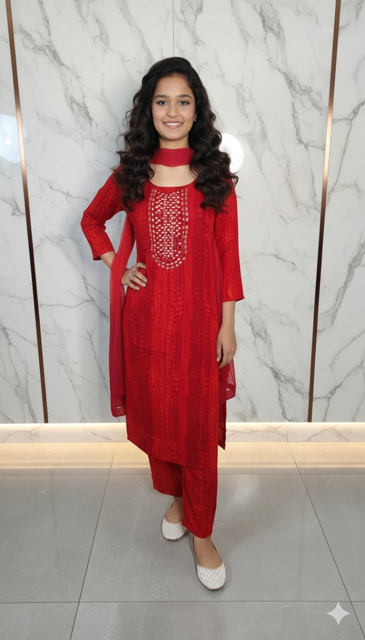 Neck mirror work design