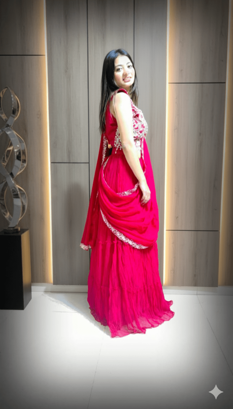 SareeLehenga Glam Set