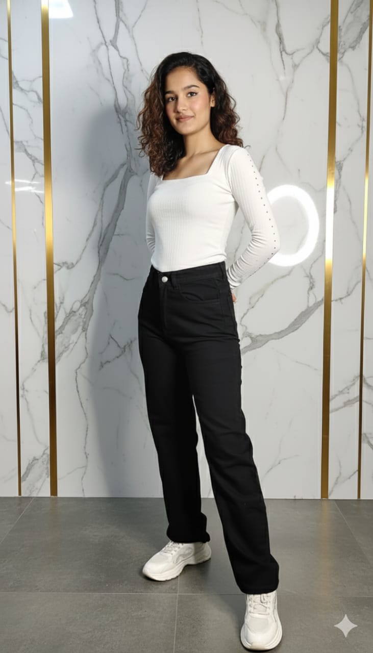 Straight jeans for women