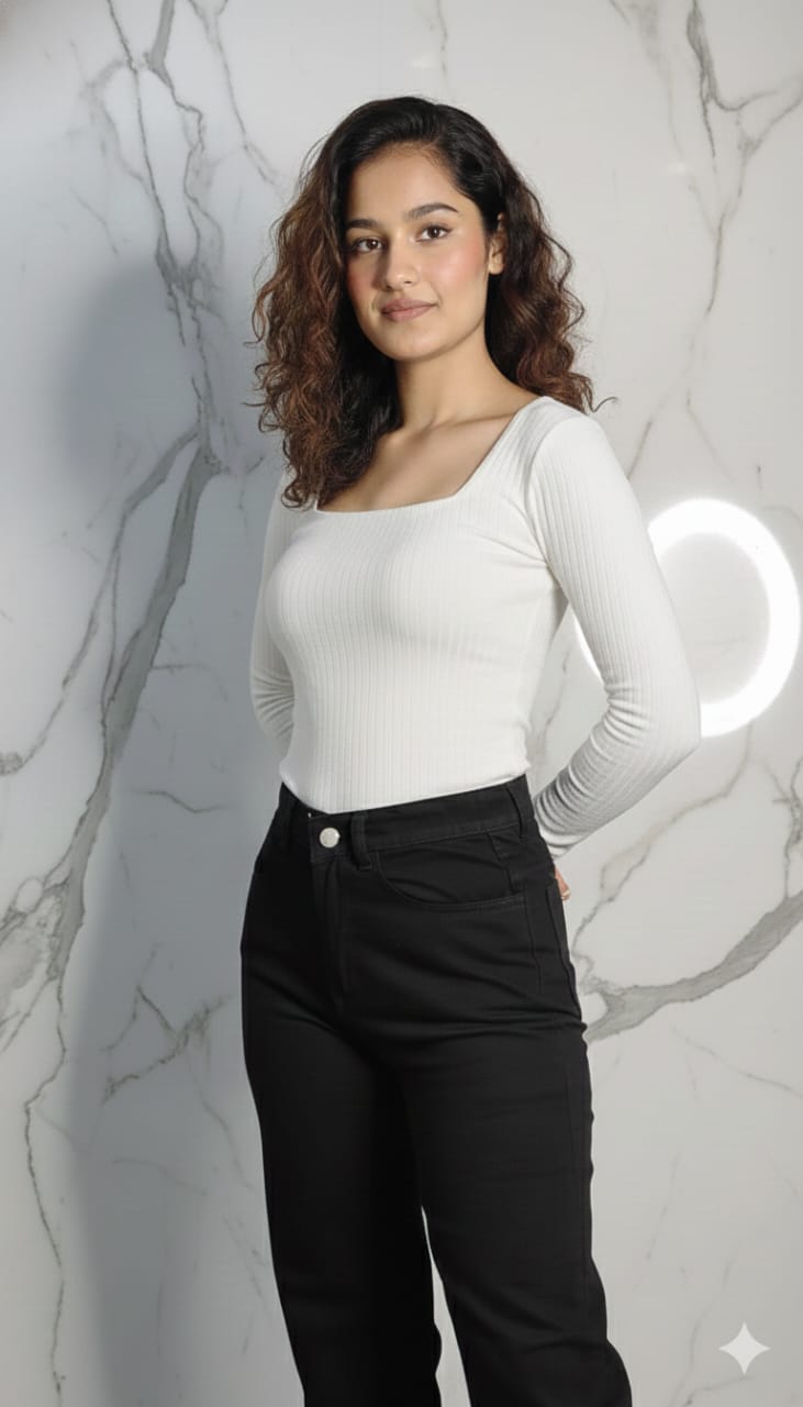 Straight jeans for women