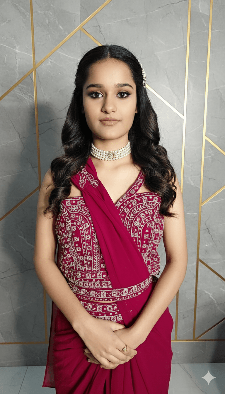 GlamPearl Georgette Saree