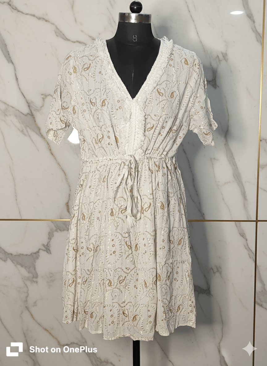 Shimmer Glow Lurex Midi Dress