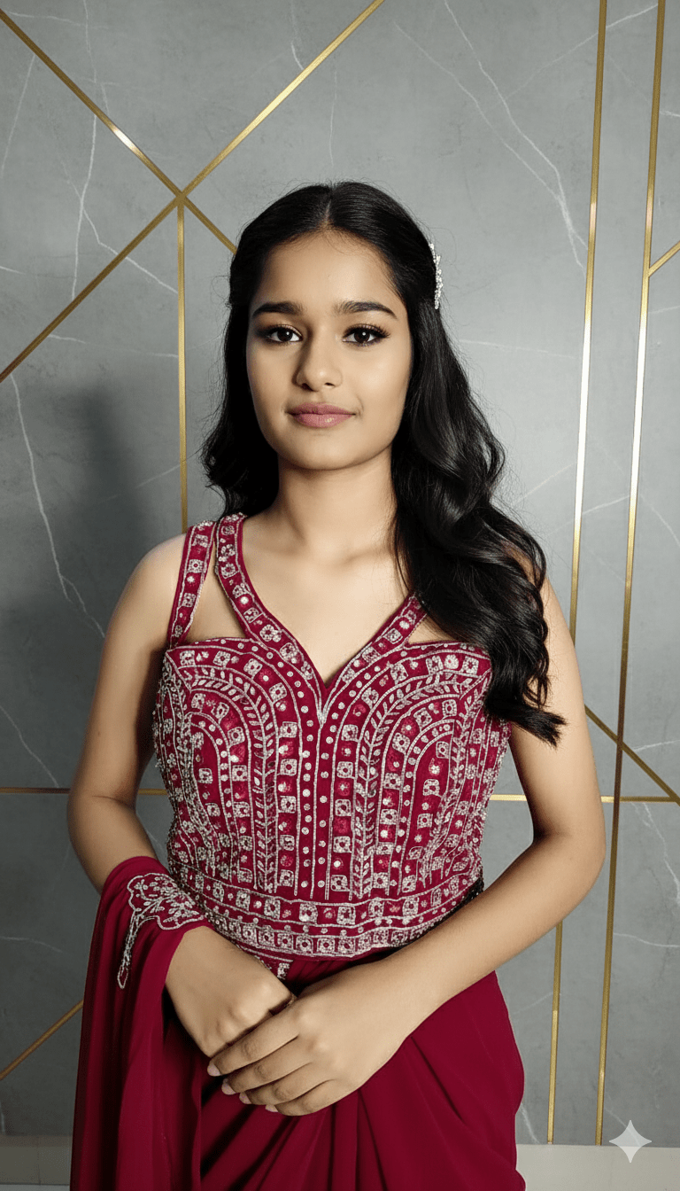 GlamPearl Georgette Saree