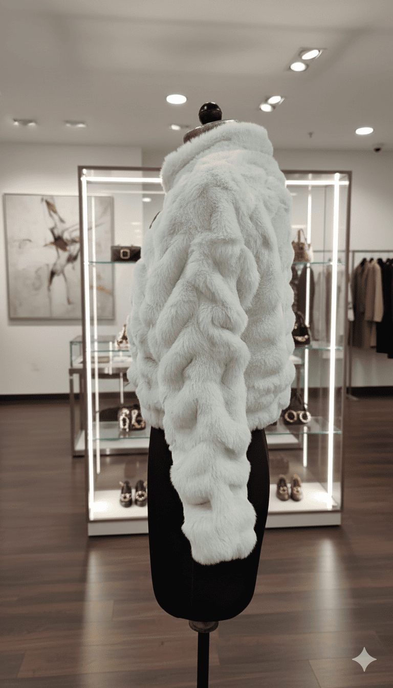 Girls Faux Fur Jacket White