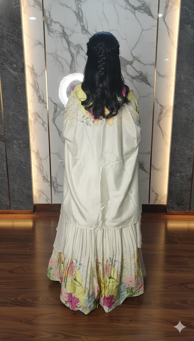 Designer lehenga choli with Shrug