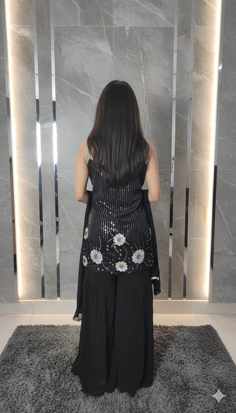 Velora Georgette Party Wear Sharara Set