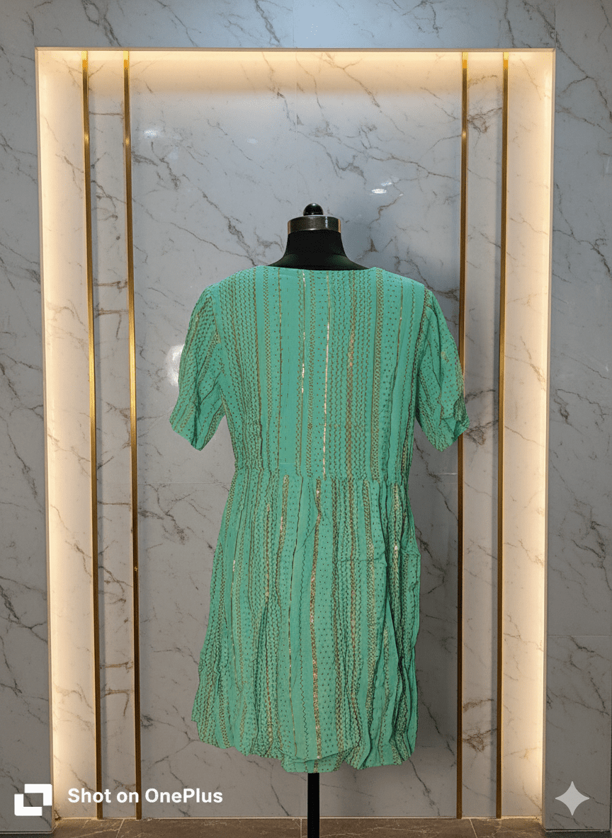 Shimmer Glow Lurex Midi Dress