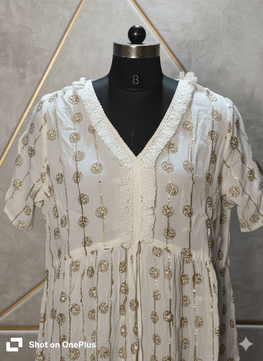 Shimmer Glow Lurex Midi Dress