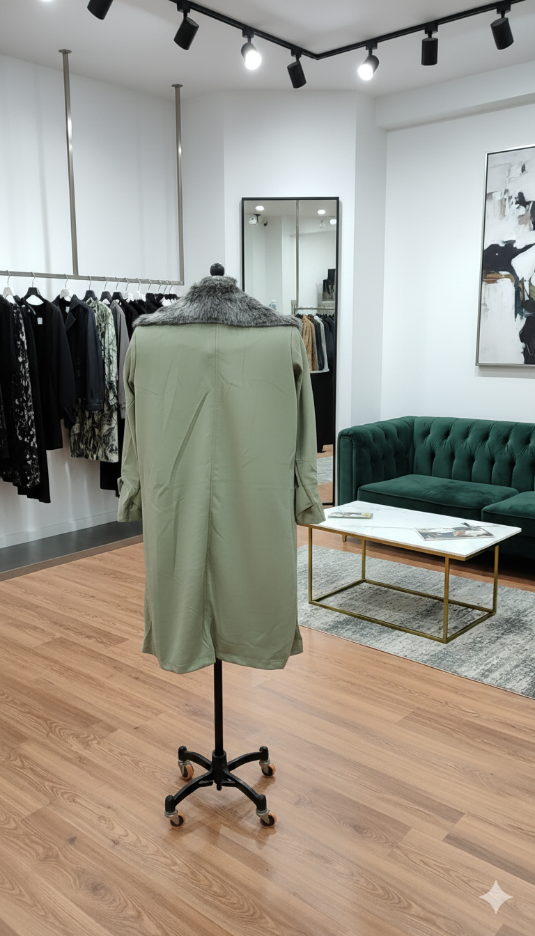 Girls Fur Collar Rose Pink 