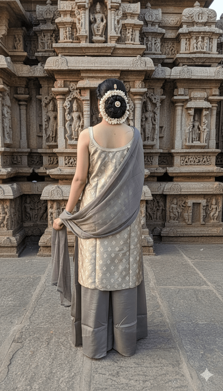 Women Olive Kora Muslin Suit Set