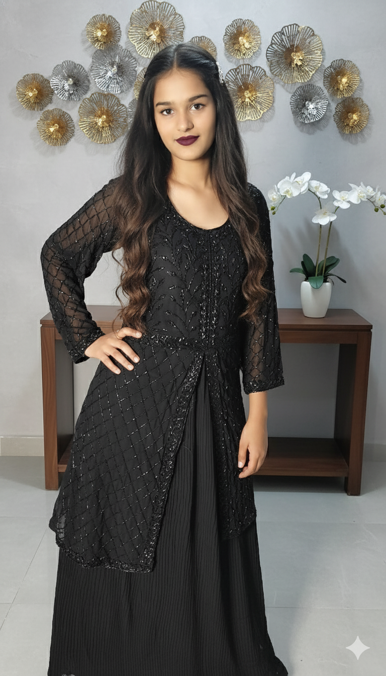 NoorAura Hand Work Sharara Set