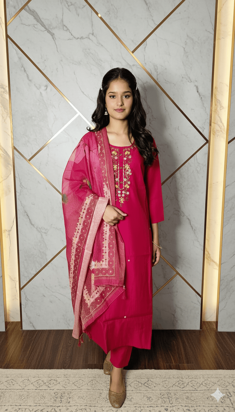 Girls Handwork Set Pink