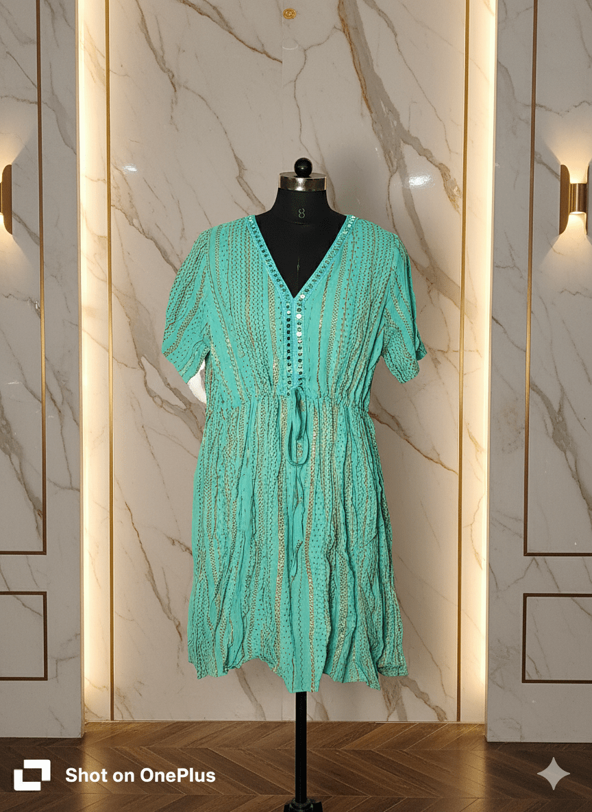 Shimmer Glow Lurex Midi Dress