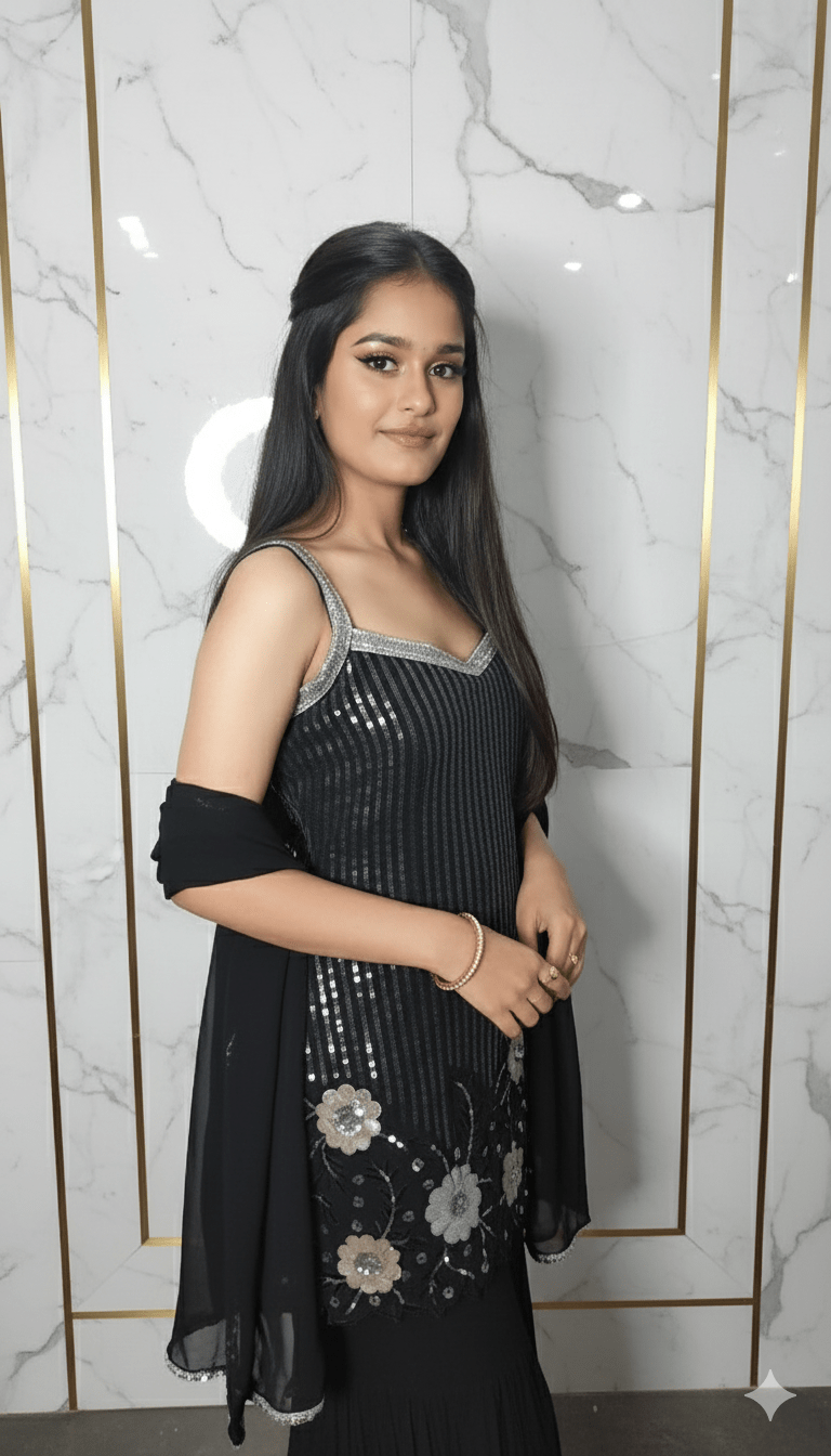 Velora Georgette Party Wear Sharara Set