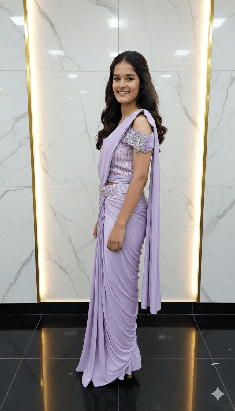 Sparkle Lehkhra Style Saree