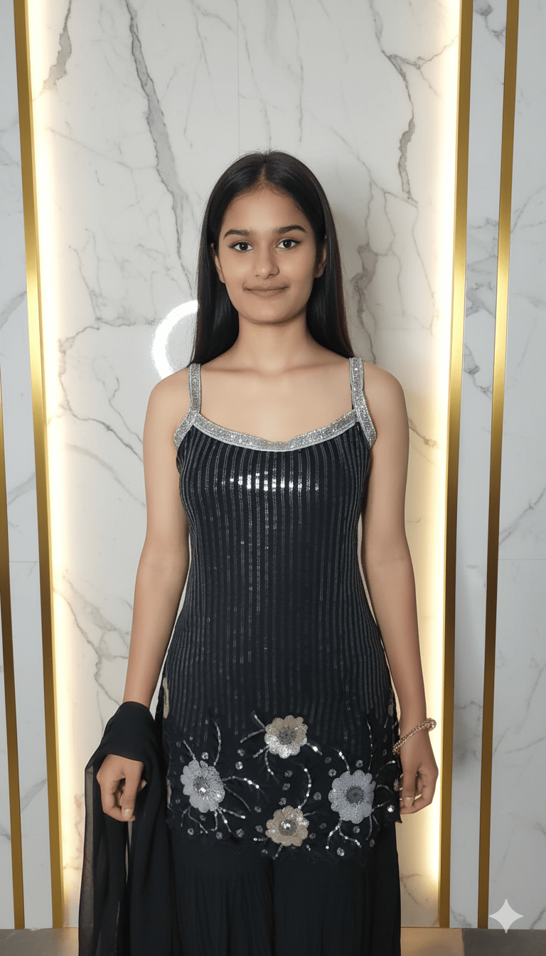 Velora Georgette Party Wear Sharara Set