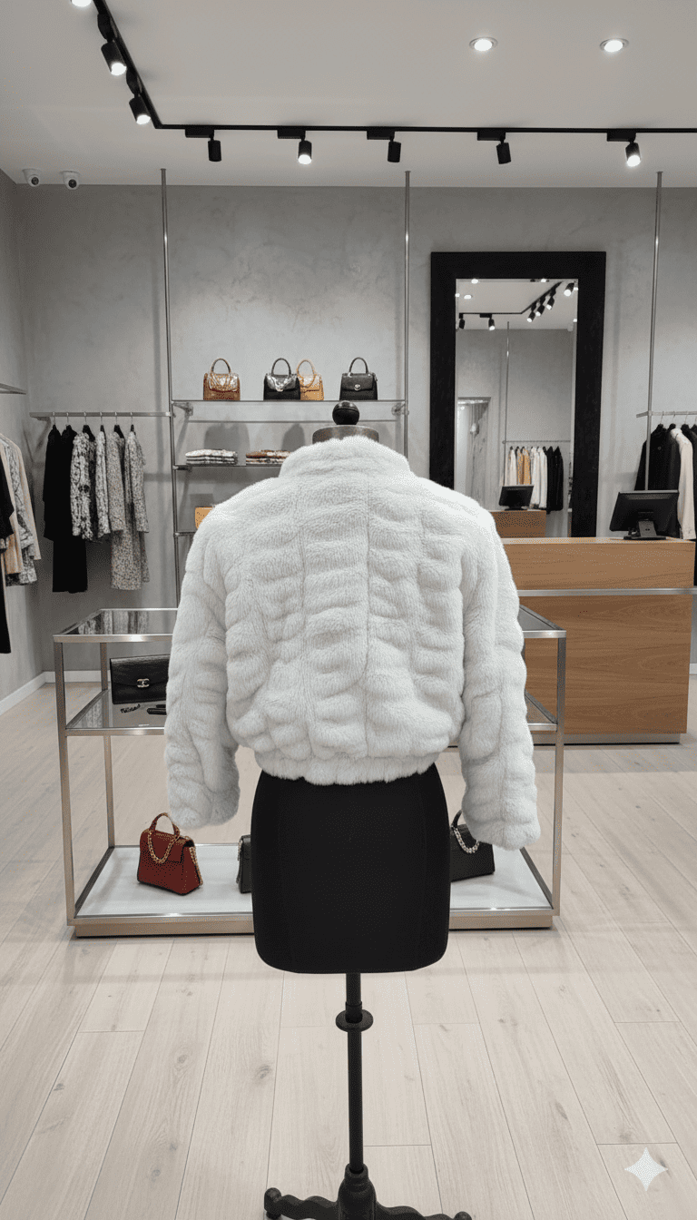Girls Faux Fur Jacket White